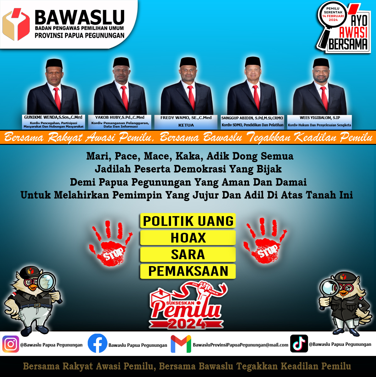 Himbawauan Stop Politik Uang, Hoax, Sara dan Pemaksaan Dalam Pemilu Tahun 2024