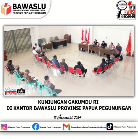 Kunjungan Gakumdu Bawaslu RI Di Kantor Bawaslu Provinsi Papua Pegunungan